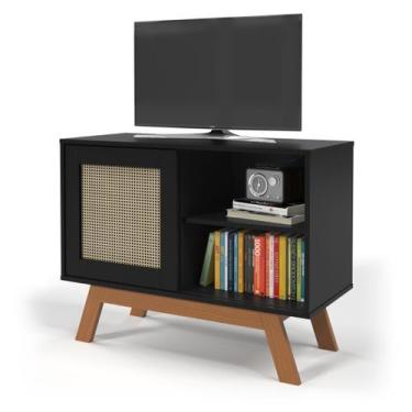 Imagem de Aparador balcão rack mesa de cabeceira porta rattan Ofertamo