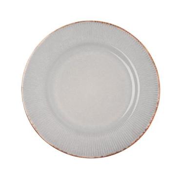 Imagem de Prato raso de ceramica linear cinza 27cm - lyor