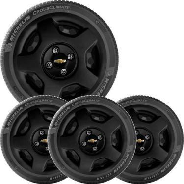 Imagem de 4x Calota GM CORSA CELTA PRISMA Aro 14 Preto Emblema 053cb - Grid