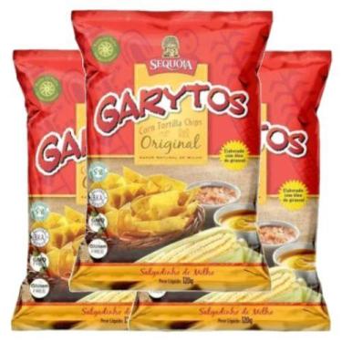 Imagem de Nacho Tortilla Chips Sem Glúten, Vegano Sequóia Garytos Original conte
