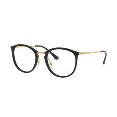 Imagem de Óculos de Grau Unissex Ray ban RB7140 2000 Acetato Preta