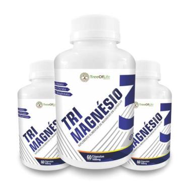 Imagem de Kit 3 Magnesio Malato Citrato Bisglicinato 180 Cap 500Mg - Tree Of Lif