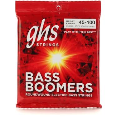 Imagem de GHS Strings Conjunto de cordas para baixo ML3045 Bass Boomers, luz média, 45-100