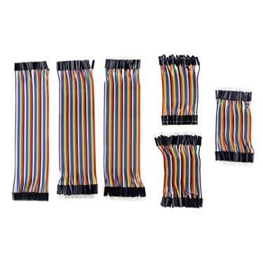 Imagem de Antrader Multicolorido Dupont Jumper Wires 40 pinos macho para fêmea, 40 pinos macho para macho, 40 pinos fêmea para fêmea Robô fita kit para DIY Raspberry Arduino, As shown in the pictures, 10cm+20cm (M/F, M/M, F/F)