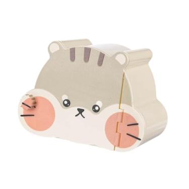 Imagem de Fenteer Casa de hamster atividade brinquedo dormir cama hideaway sala de jogos hamster dormir den quatro estações cabana utilizável para gerbils hamster, Rosa Cinza