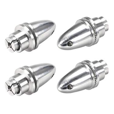 Imagem de uxcell Adaptador de hélice de motor de eixo giratório de avião RC com eixo de 6 mm, 4 peças