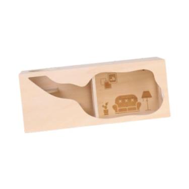 Imagem de Generic Casa de Hamster de Madeira Hamster Hideout Hideaway Hide Supplies Brinquedo de Exploração Gaiola Acessórios para Rato Hamster Gerbils Mouse, L