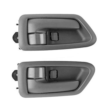 Imagem de 2 peças de maçaneta interna interna dianteira traseira esquerda do motorista e lado direito do passageiro para Toyota Camry 1997 1998 1999 2000 2001 substitui OEM # 91002 91006 91003 91007