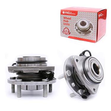 Imagem de FKG 513124 (apenas 4WD) Conjunto de cubo de rolamento de roda dianteira para Chevy Blazer 1997-2005, 1997-2004 Chevy S10, 1997-2005 GMC Jimmy, 1997-2001 Oldsmobile Bravada, 5 alças W/ABS conjunto de 2