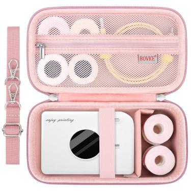 Imagem de BOVKE Estojo de transporte para máquina de etiquetas Phomemo A30, mini impressora de etiquetas portátil Bluetooth, impressão de transferência térmica, suporte de impressora de etiquetas Phomemo A30