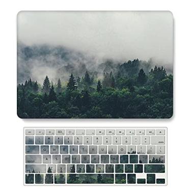 Imagem de Capa compatível com MacBook Pro 15 polegadas 2015 2014 2013 2012 modelo A1398, capa protetora de plástico rígido e protetor de teclado para MacBook Pro Retina 15 - floresta