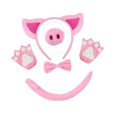 Imagem de YIJU Conjunto de acessórios para fantasia de porco, fantasia para festa, carnaval, Halloween, Sem Luvas