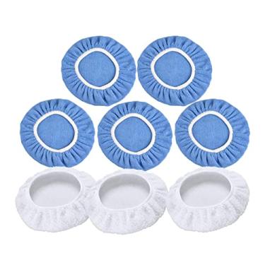 Imagem de KingBra – Conjunto de gorro de polimento para carro (18 a 20 cm), 5 peças de microfibra macia + 3 peças de polimento de lã, boina orbital, boina de polimento