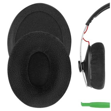 Imagem de Geekria Almofadas auriculares confortáveis de veludo para fones de ouvido Sennheiser Momentum On-Ear Momentum 2.0 HD1, almofadas de fone de ouvido, peças de reparo confortáveis (preto)