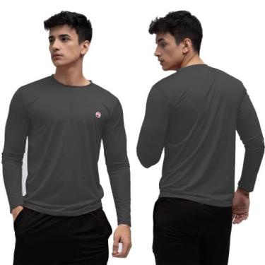 Imagem de Camisa Térmica Masculina Proteção Uv 50+ Segunda Pele - The Lion, Cinz