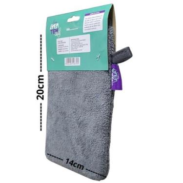 Imagem de Luva Lustradora para Inox 100 Microfiba 20x14cm Polimento marca Em Cas