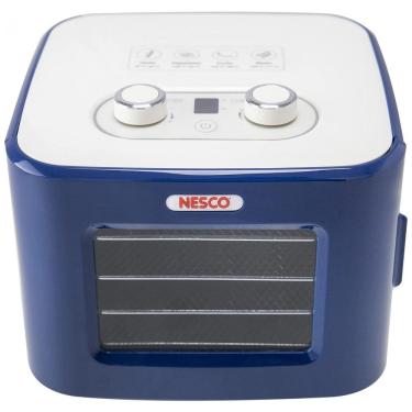 Imagem de Desidratador de Alimentos com 4 Bandejas e Controle Digital em Aço Inoxidável 400W, 110v, NESCO FD 41B, Azul