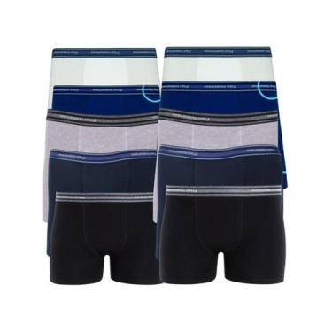 Imagem de Kit 10 Cuecas Box Boxer Lupo Algodão Cotton Masculina Lupo, M, Mista