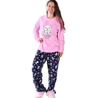 Imagem de Conjunto Pijama de Plush Adulto Super Quentinho e Divertido - UseDue, 