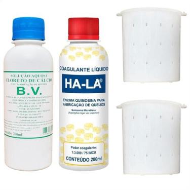 Imagem de 1 coalho + 1 cloreto de calcio + 2 formas minas 500g - Ha-la, Bela Vis