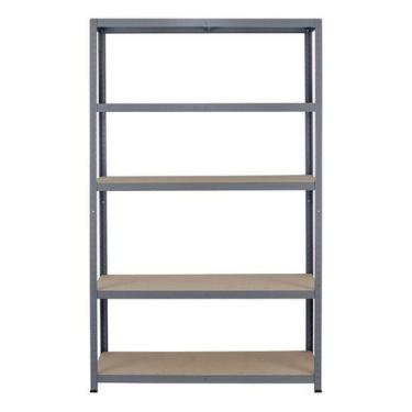 Imagem de Estante De Aco E Madeira 5 Prateleiras 196x120x50 Cm Spaceo