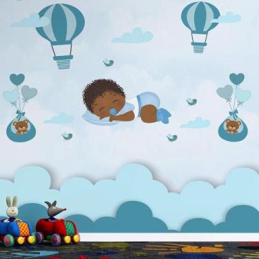 Imagem de Papel de Parede Infantil de Menino dormindo AL 01 - AloPapers, 1,50m d