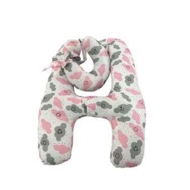 Imagem de Almofada Em Forma H Adulto E Infantil Com Apoio Para Pescoço De Dormir