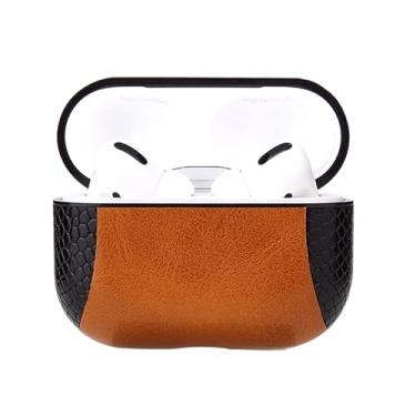 Imagem de Capa de couro PU moderna com gancho para Airpods 3 capa de fone de ouvido sem fio