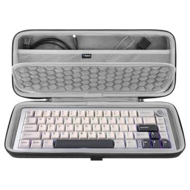 Imagem de Geekria Capa para teclado 65% compacta, bolsa rígida de transporte de viagem para teclado compacto de 68 teclas, compatível com teclado Keychron K6/K6 Pro/Keychron Q2 Pro/Q2 Max, HyperX Alloy Origins