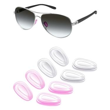 Imagem de Mryok 4 pares de protetores de nariz de substituição para óculos de sol Oakley Blender - Transparente e roxo claro