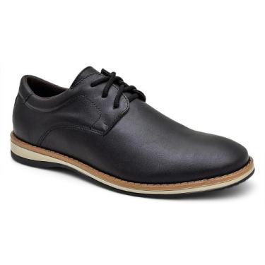 Imagem de Sapato Masculino Casual Derby Confortável - Bkarellus, Preto, 39