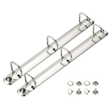 Imagem de PATIKIL A4 Mecanismos de fichário de 3 furos, 2 conjuntos de 2,5 cm D anel de substituição para fichário agendador de folhas soltas para organizadores, acessórios de pasta de armazenamento de papel de