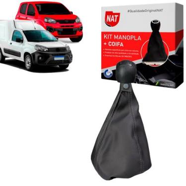Imagem de Manopla + Coifa Fiat Uno Vivace 2011 Até 2016 Fiorino 2014 Até 2020 S/