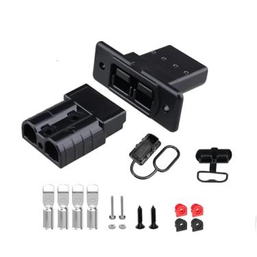 Imagem de Bateria à prova d'água de 50 Amp de conexão/desconexão rápida com painel de montagem, plugue de cabo jumper calibre 6-12 Anderson Kit de conector para carro, guincho e reboque