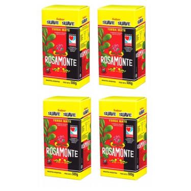 Imagem de 4 Erva Mate Chimarrão ROSAMONTE SUAVE ARGENTINA 500g