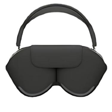 Imagem de Fone De Ouvido Sem Fio Compat�vel AirPods Max Linha 1 Com Case Cor Branco Com Dourado (PRETO)