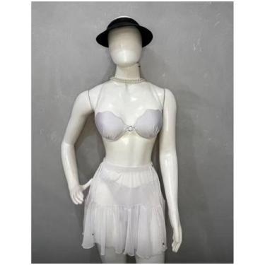 Imagem de saída de praia  saia curta de tule luxo tamanho M veste do 36 ao 42 re