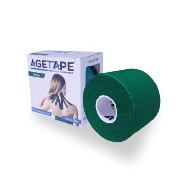 Imagem de Agetape Kinesiology Tape 5cm X 5m - Verde Escuro, Verde escuro