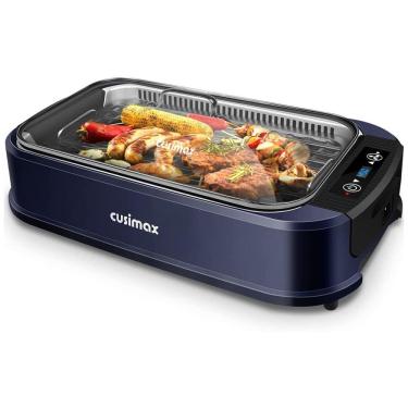 Imagem de Churrasqueira Elétrica Portátil 1500W, 110v, CUSIMAX, Azul Escuro