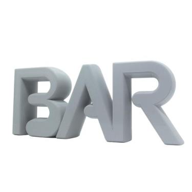 Imagem de BAR Palavra Decoração Letras Prateleiras Bandejas Sala BR20 - Sculpy P