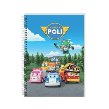 Imagem de Caderno Espiral 1 Matéria Robocar Poli 80F, Verde