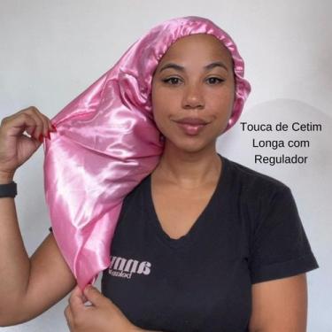Imagem de Anny Beleza Touca de Cetim Longa com Regulador Toca para Cabelos Longo
