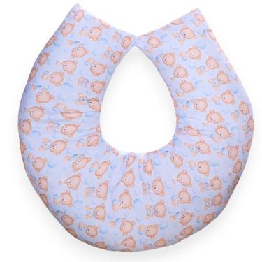 Imagem de Almofada Amamentação para Bebê Menino Sublimada - Carinha de Anjo, Urs