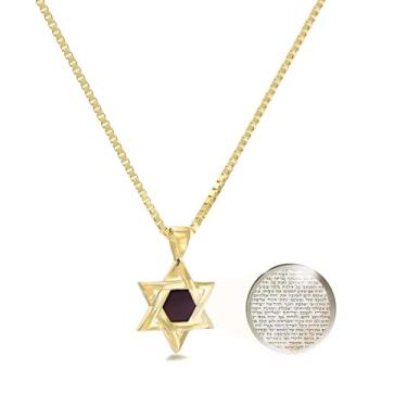 Imagem de Colar Minúsculo Estrela de Davi, a menor Nano Bíblia - em pingente hebraico com toda a Bíblia Tanakh Escrituras Sagradas em microchip de 0,5 cm, joias judaicas, presentes de fé religiosa para ele ou