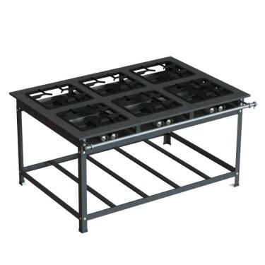 Imagem de Fogão Industrial 40x40 P10 6 Bocas Alta Pressão - jl Colombo