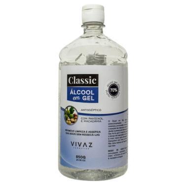 Imagem de Alcool em Gel Antisséptico 70% para as Mãos com Hidratante Vivaz Classic 850g
