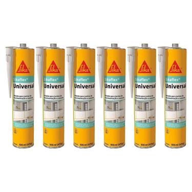 Imagem de Silicone Sikaflex Universal Cinza 300g Sika Selante 6 Un