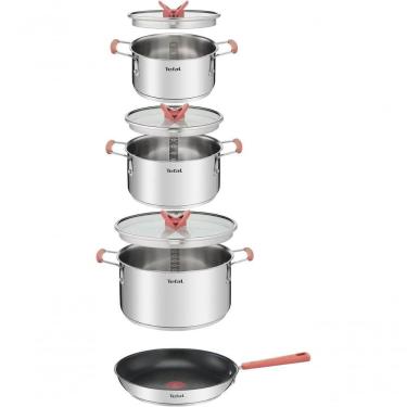 Imagem de Conjunto De 4 Panelas Em Inox Optispace Tefal