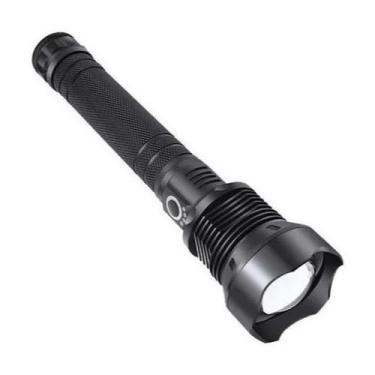 Imagem de Lanterna Tática Militar LED P90 Ultra Potente 2km - Luz Branca Fria, Cor Preto, Alta Intensidade e Durabilidade