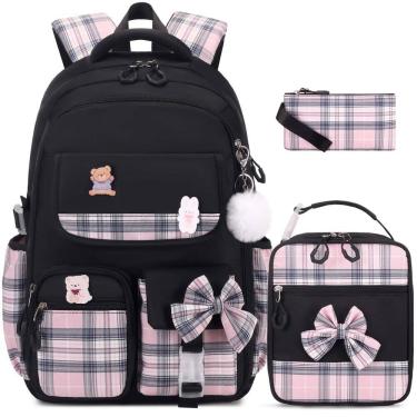 Imagem de Mochila ACESAK Girls Kindergarten Elementary School preta